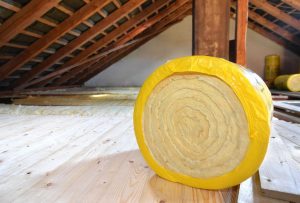 Roll of Insulation in Attic