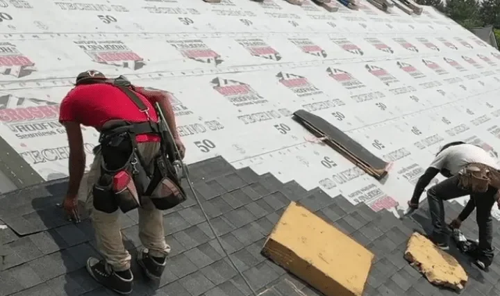 New architectural shingle roof installed by Crosby Roofing & Seamless Gutters on a residential home in Macon, GA.